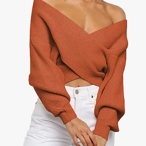 Sweaters - Cross wrap asymmetric sweater